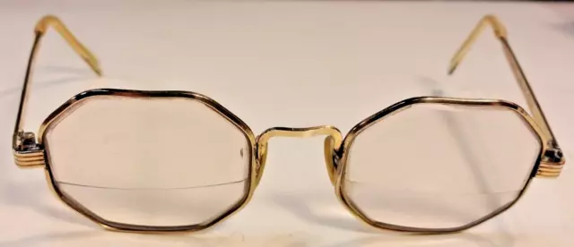 Octagon 20% -12 K Gold Filled Victory Women Eyeglasses Vintage 5 1/2