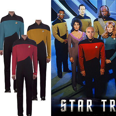 Per la prossima generazione AMMIRAGLIO UNIFORMI TNG MASCHIO Camicie Giallo Rosso Blu Costume 