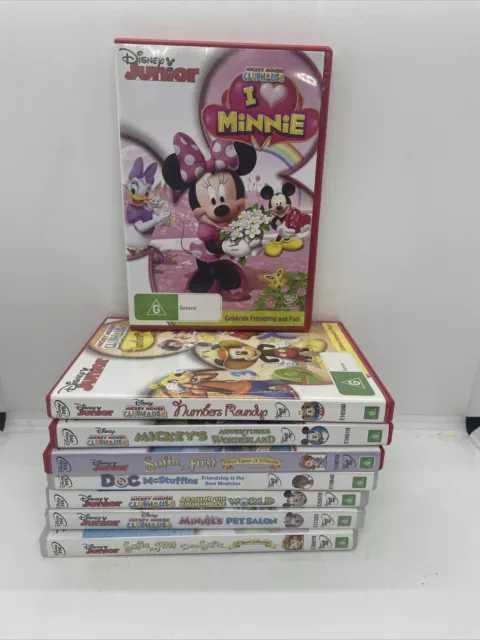 DISNEY JUNIOR MICKEY Mouse Clubhouse Lot of 8 DVDs Bulk Collection Kids ...