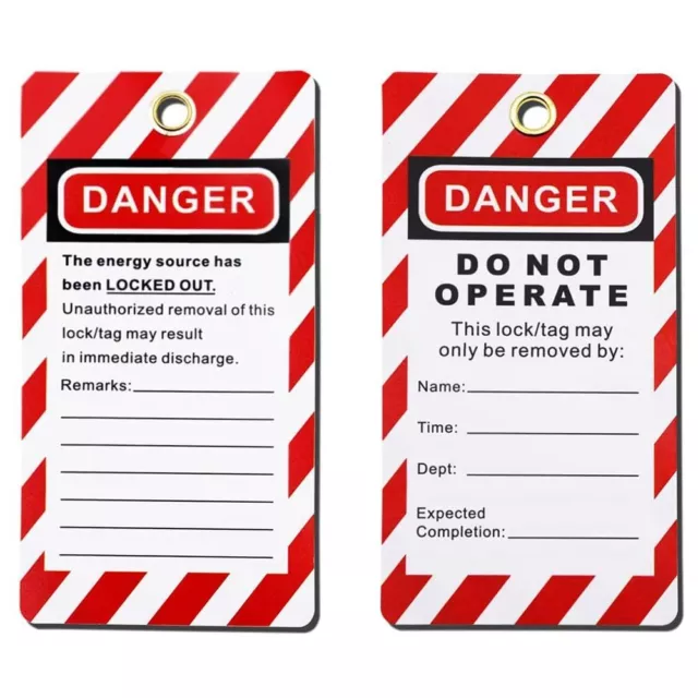 PVC Danger Do Not Operate Tags Tags for Lock Out  Lockout Safety