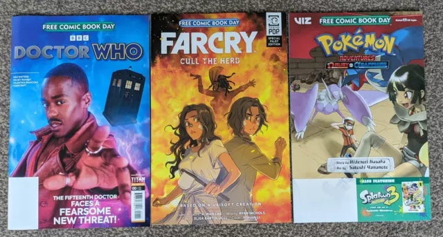 Doctor Who & Far Cry & Pokemon 3 FCBD 2024 Free Comic Book Day - New NM