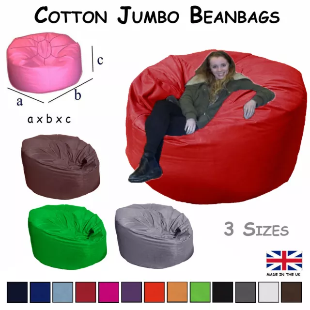 Cotton Bean Bags Jumbo Beanbag Large Huge Couch Seat Sac Drill