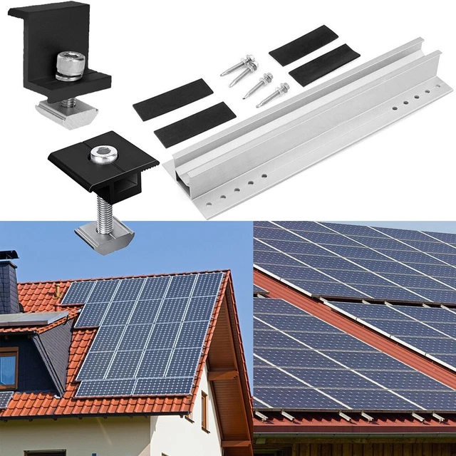 SOLAR MODULES PV Bracket Trapezoidal Sheet Flat Roof Aluminium Mounting ...