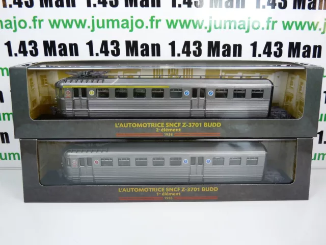 AM16+17 Lot 3 Automotrices SNCF 1/87 HO : Train Gris BUDD Z-3701 1e et 22 élémen