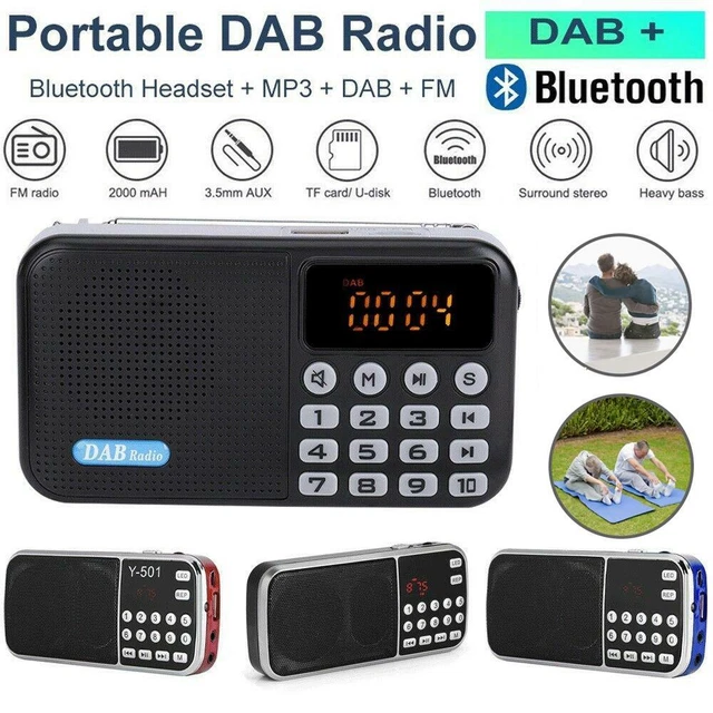 PORTABLE POCKET DAB/DAB+ FM Radio Digital Bluetooth Receiver MP3 Player Speaker £21.53 PicClick UK