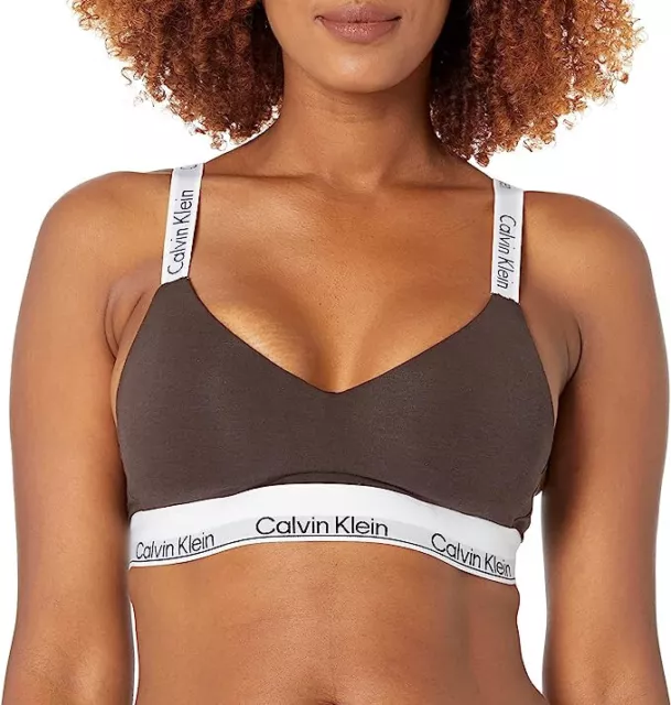CALVIN KLEIN L68750 Womens Black Modern Cotton Blend Racerback Bralette  Size 1X $33.44 - PicClick