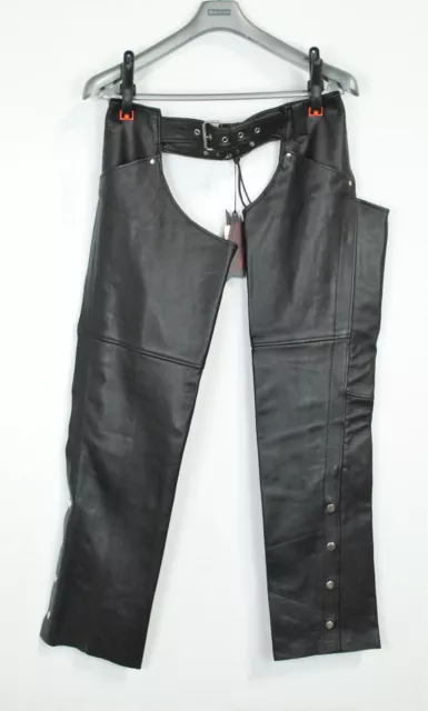 Z1R Womens Black Leather Carbine Chaps - Size L Part Number - 28150087