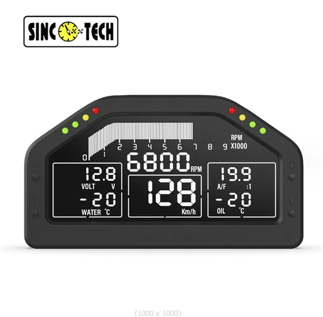 DO925 SINCO TECH Dashboard Sensor KIT Racing Display LCD Screen Gauge ...