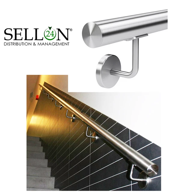 Inox Set Main Courante Rampe Support Mural Mur Poignée Ensemble Escalier V2A