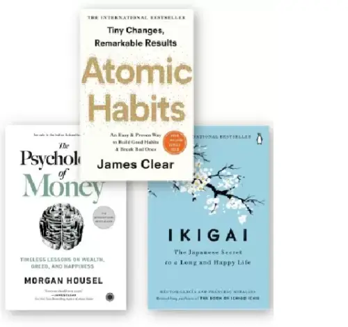 (Set mit 3 Büchern) Atomic Habits+ikigai+the Psychology Of Money Taschenbuch