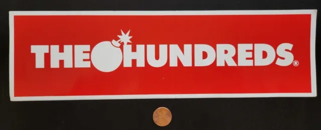 THE HUNDREDS skateboard dealer shop promotional HUGE sticker MINT New Old Stock
