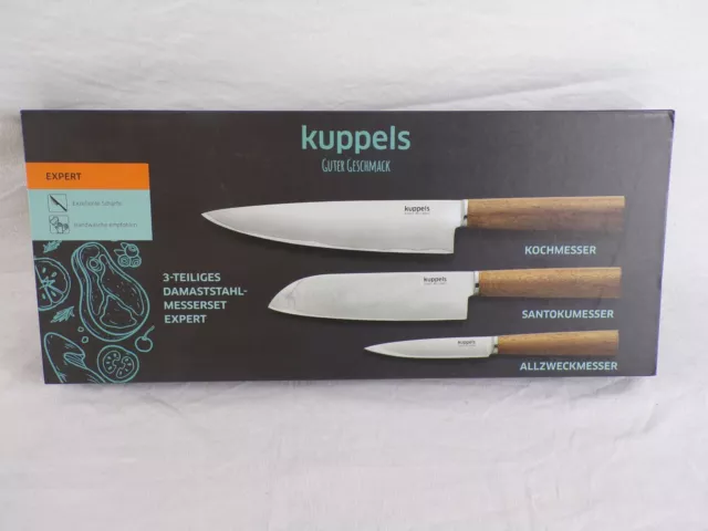 Set de 3 Couteaux de cuisine Kuppels - damas acier AMEFA