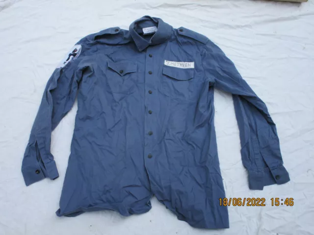 Shirt Mens Working Dress,Royal Navy,Cotton Fr,Blue Shirt,Gr.47/48 ,#74,Methven