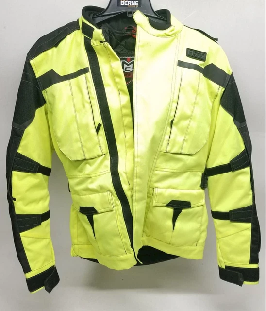 Men's Size Medium Neon Yellow Padded Moto Centric Jacket