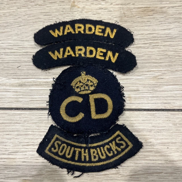 GENUINE WW2 BRITISH Civil Defence (CD) Cloth Badges - Southbucks ...