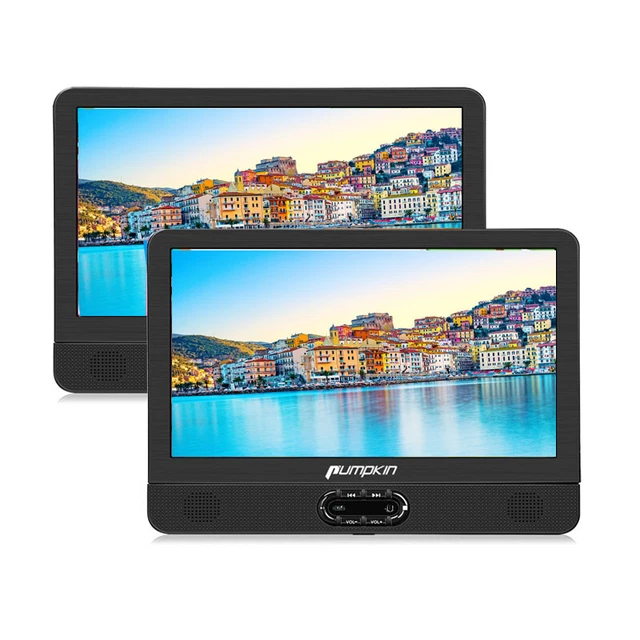 2 x 12" Auto Dual Monitore Kopfstütze Tragbarer DVD Player Fernseher USB SD AKKU