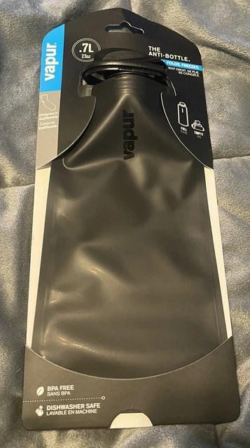 NEW VAPUR Anti-Bottle .7L/23oz Collapsible BPA Free Water Bottle Black