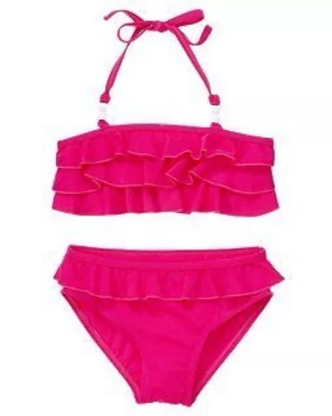Gymboree Swim Shop Fuchsia Ruffle 2-Pc Bikini Swimsuit 4 5 6 7 8 9 Nwt