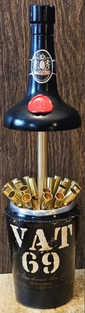 vat 69 cigarette dispenser VINTAGE VAT 69 whiskey bottle cigarette storage £27.00