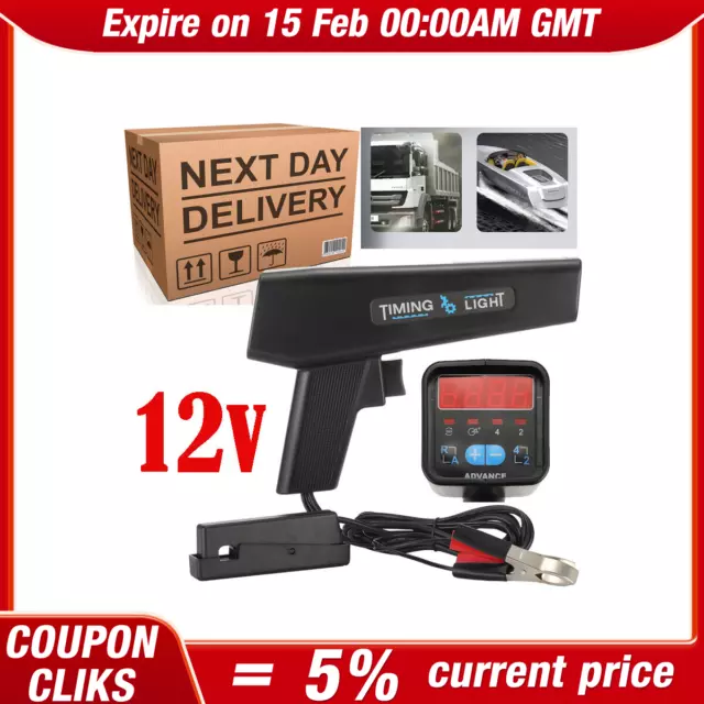 Upgrade Black Professional Timing Light, With Digital Advance and Rev Counter UK