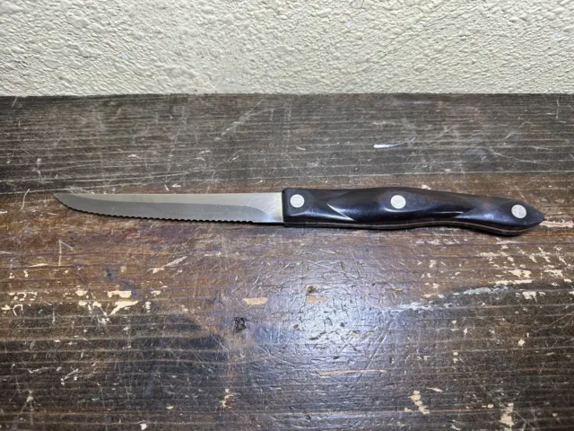 CUTCO 1721 KC Serrated Trimmer Carver Steak Utility Knife Classic Brown Handle