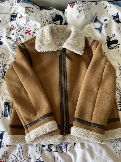 Uniqlo JW Anderson Kids Sherpa boa Jacket brown