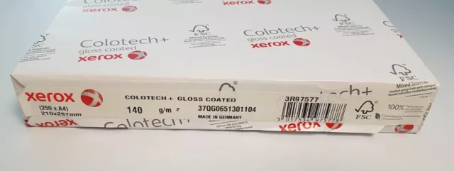 Xerox Colotech + Gloss Coated A4 Printer Paper 140gsm 250 Sheets 2