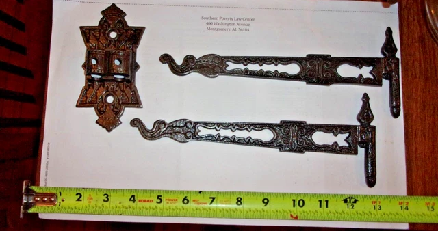 1950'S IRON ART CO. Bird Cage Hook Cast Iron PlantS,  Lamp Wall Hanger Eastlake. 3