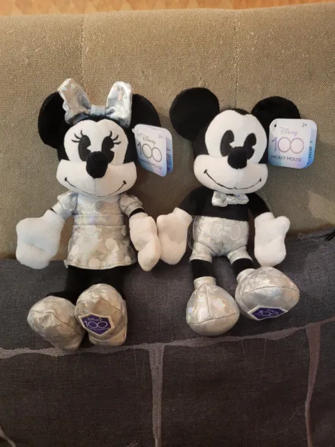 2023 DISNEY 100 Years of Wonder Mickey & Minnie Mouse 30" Jumbo Plush