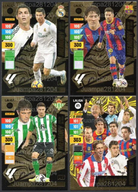 Set 4 Cromos Balon Oro Memory Miticos Invencible  2023-24 Panini Adrenalyn 23/24