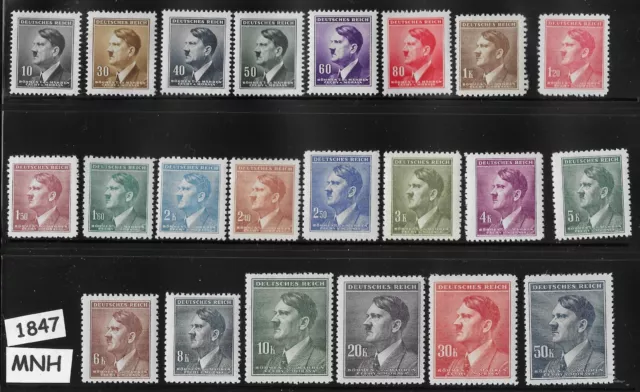 MNH stamp set Sc 62-83  1942 Hitler Czechoslovakia German occupation WWII  #1847