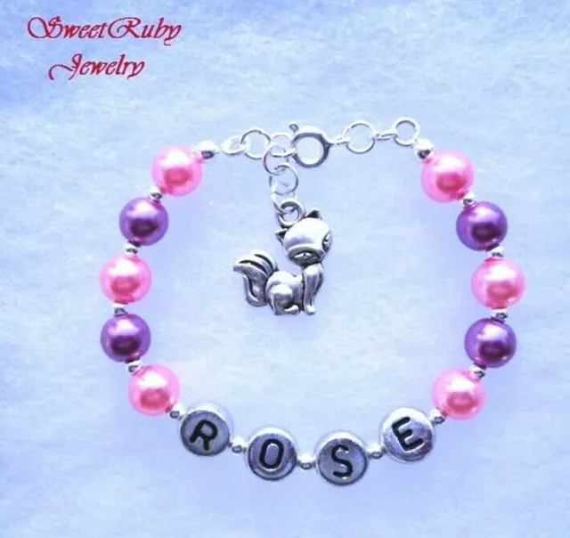 Personalized Cat/Kitty Bracelet-Many Cat Charms-I Love My Cat,Crazy Cat Girl