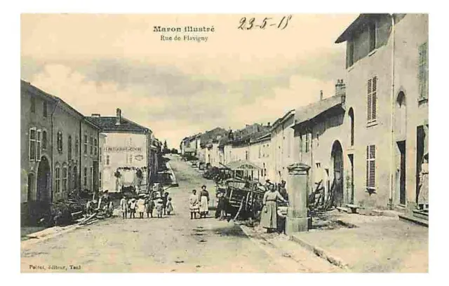 54 - Maron - Rue de Flavigny - Anim�e - Correspondance - Voyag�e en 1918 - CPA -