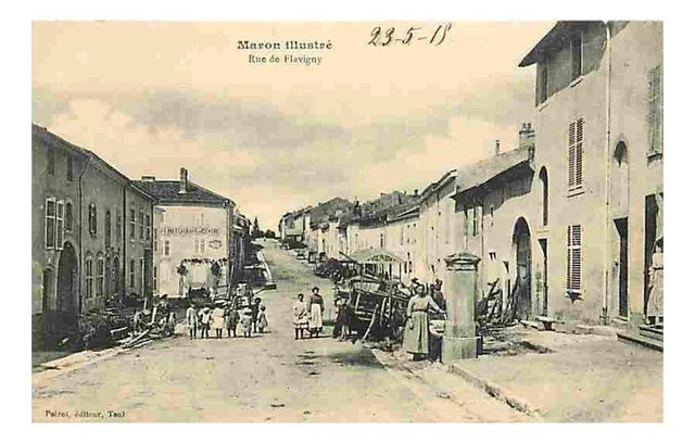 54 - Maron - Rue de Flavigny - Anim�e - Correspondance - Voyag�e en 1918 - CPA -