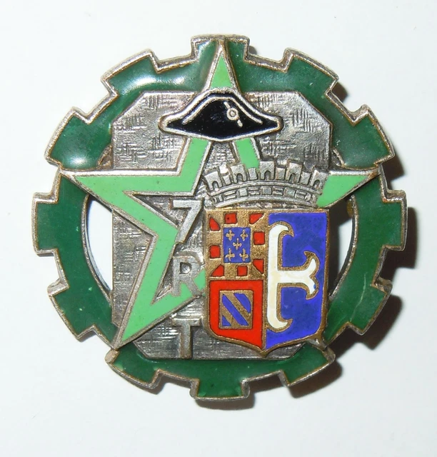 Insigne Militaire Original Indochine - 7° DDVT, Train, Drago Romainville, Guerre D'Indochine, Occasion