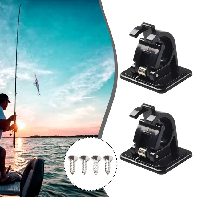 Kit pratique de 2 pièces pour canne à pêche ABS clips de rangement support de