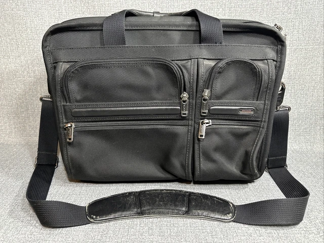 Tumi Alpha Expandable Organizer Laptop Briefcase Ballistic Nylon 26141D4 NICE!