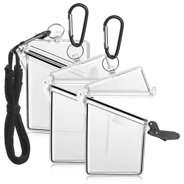 Confezione da 3 confezioni porta badge carta d'identità con cordino, porta carte trasparente cordini per I4K1