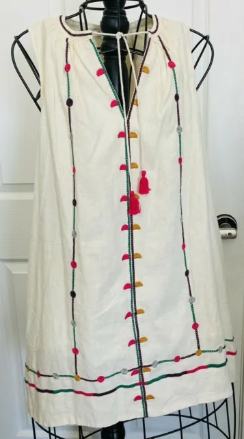 Madewell women's linen blend dress NWT embroidery Summer XXS