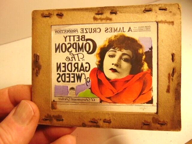 Magic Lantern movie advertising slide: The Garden of Weeds 3