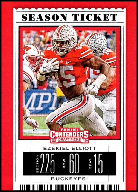 2019 Panini Contenders Draft Tickets Season Ticket #39 Ezekiel Elliott NM ID:313