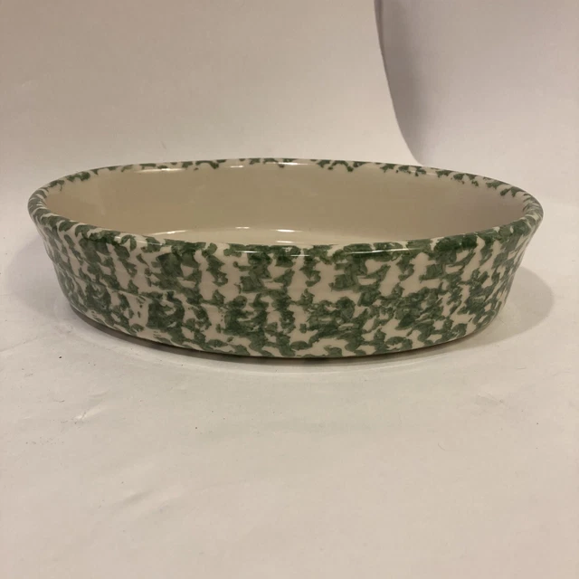 Roseville Sponge-ware Oval Dish By The Workshop Of Gerald E Henn Roseville(USA)