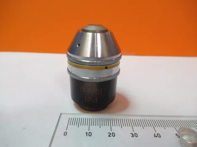 CARL ZEISS Allemagne Objectif Pol 10X/160 Microscope Pièce Comme sur la Photo