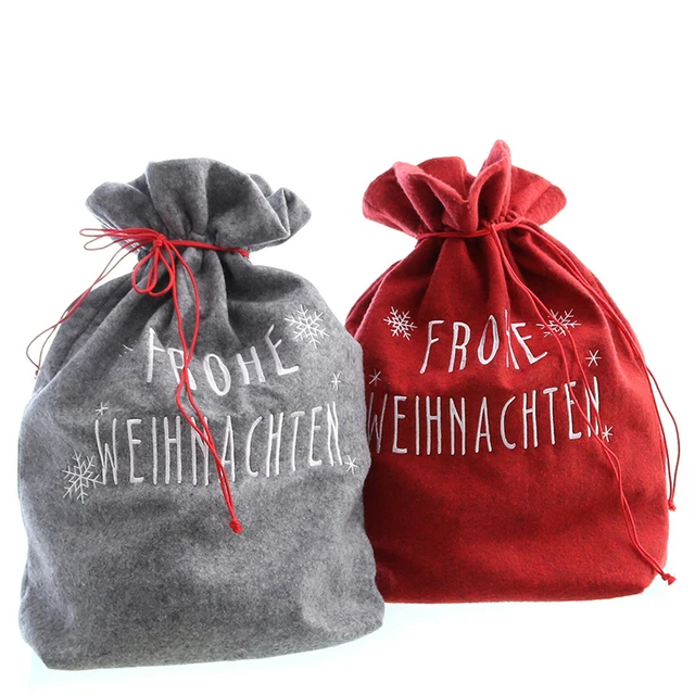 2x Großer Geschenkbeutel | Frohe Weihnachten | Geschenkverpackung Beutel 50 cm