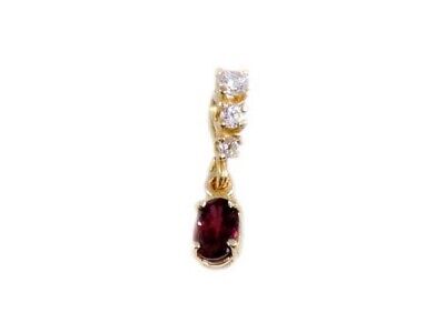Flawless Siam Ruby Pendant Medieval Enemy Peace Maker 14kt Gold Antique ¾ct Gem