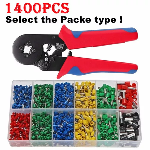 1400X Cable Wire Cord Pin End Bootlace Ferrule Connectors Set Crimp Terminal Kit