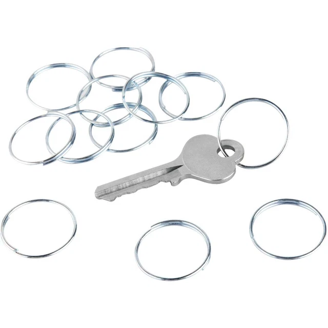 Lucky Line Zinc-Plated Steel Zinc-Plated 1 In. Key Ring 75900 Pack of 12 Lucky