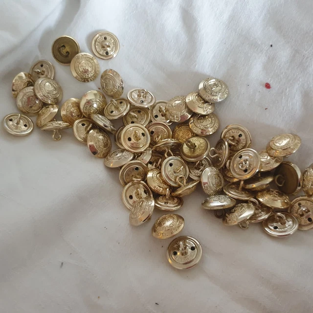 VINTAGE 80S ? Lot of Military Style Button ER Royal Engineers Gold ...