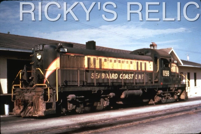Duplicate Slide SCL #1198 Alco RS-3 Seaboard Coast Line Clearwater FL 1969 Depot
