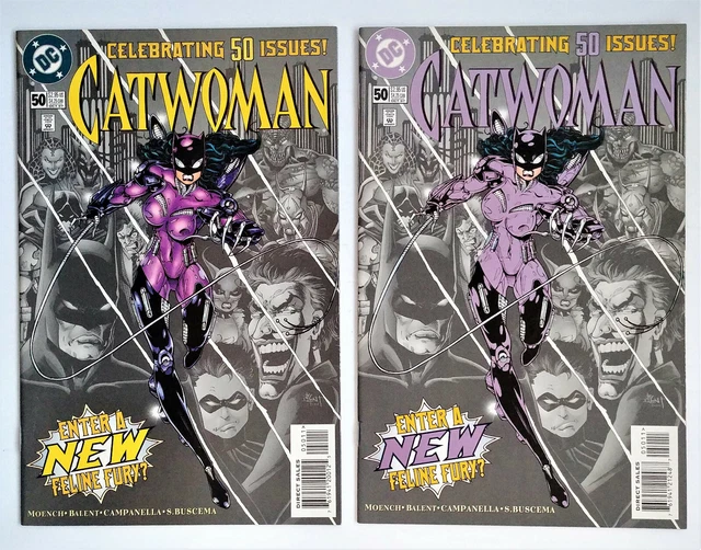 CATWOMAN Vol. 2 No. 50 - STANDARD & METALLIC INK COVERS - DC - HIGH GRADE  [747]